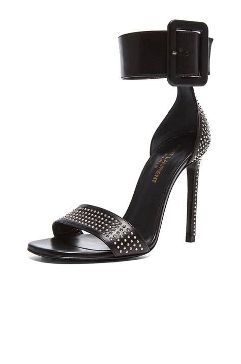 YSL SAINT LAURENT “Jane” Studded Heels 38.5 